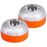 2 PièCes V16 Lampe Stroboscopique, Gyrophare V16 Base MagnéTique, Girophares Led Vehicule,Deux Modes LumièRe Clignotante/LumièRe Fixe,Pour L'éClairage,Voitures Motos L'Assistance RoutièRe (USB)