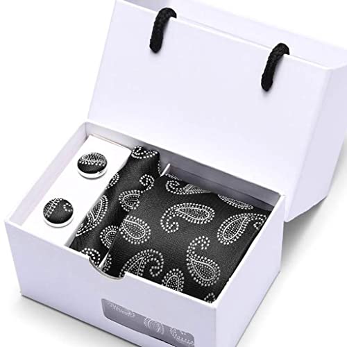 Set de corbata, pañuelo y gemelos para hombre