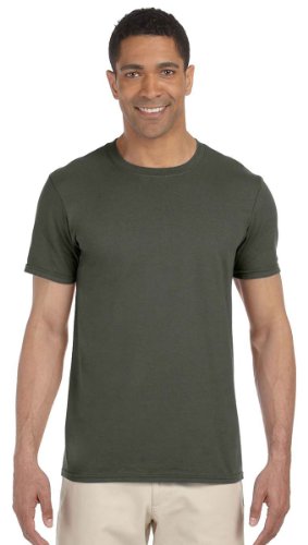 Gildan Mens Short Sleeve Soft-Style T-Shirt (M) (Military Green)