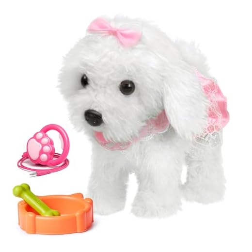 OR OR TU Control Remoto Felpa Electrónica Interactivos Juguete Perro Mascota para Niñas Caminando y Ladrando,Agitar Cola Educación Temprana Regalo de Cumpleaños para Niños 3 4 5 6+ Años