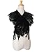 L'VOW Real Black Feather Body Harness Tank Tops Halloween Party Costume (Black-003)