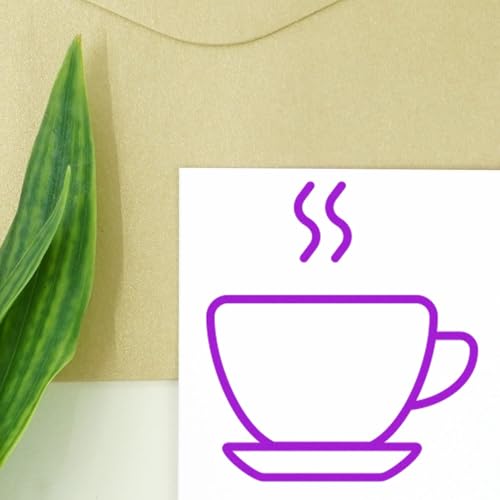 Self-Inking Coffee Cup Loyalty Stamp - 1/2" Rubber Stamp for Loyalty Cards, Cafes and Coffee Shops, Boost Customer Retention with Our Stamp Card Stamp, Ideal for Loyalty Programs