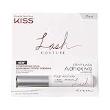 KISS Lash Couture Clear Strip Lash Adhesive with Biotin & Blueberry Extract, Latex-Free,...