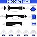 Silicone Caulking Tool, 3 in 1 Caulking Remover Glazing Compound Finishing Tool with 5 Replacement Silicone Scraper Pads, Grout Scraper Kit for Bathroom, Kitchen, Floor, Window, Sink Joint