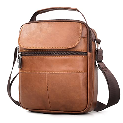 BAGZY Bolso Hombre Bolso Bandolera Hombre Bolso Hombre Bandolera de Cuero Bandolera Grande Bandolera Messenger Bandolera Piel Hombre Negocios Regalo Hombre Mariconera Cuero Hombre Cover