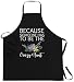 FunnyLazy womens because someone has to be crazy aunt auntie cute flowers Black Apron - 1 Size fits All Men Women Kitchen Aprons
