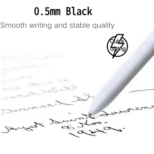 5 bolígrafos retráctiles de tinta negra gel 0.5 mm pack miniatura 6