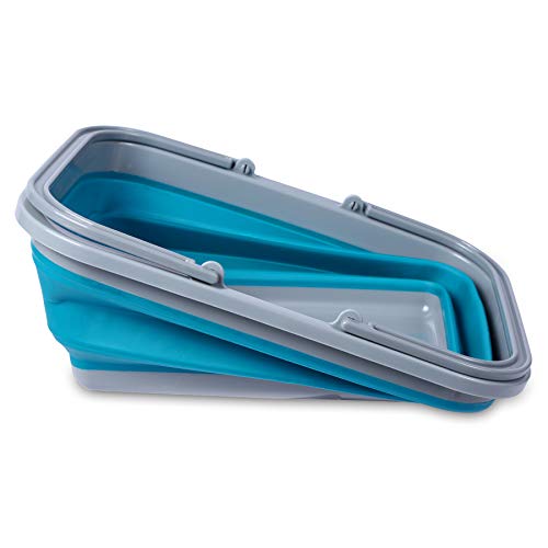 Playinyard 2 Pack Collapsible Camping Sink, 2.37Gal/9L Portable Wash Basin With Handle For Camping Hiking And Home, Green And Blue #TOP4