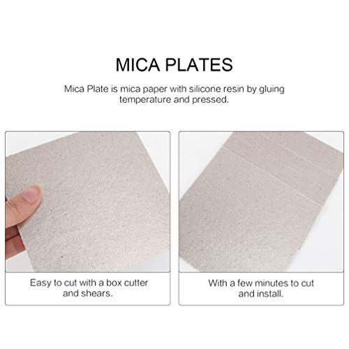 DOITOOL 50 peças de placas de mica, micro-ondas, micro-ondas, micro-ondas, micro-ondas, micro-ondas,