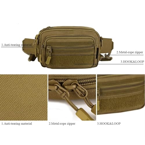Sac messager polyvalent Tan WLXW multi-position Molle - 6