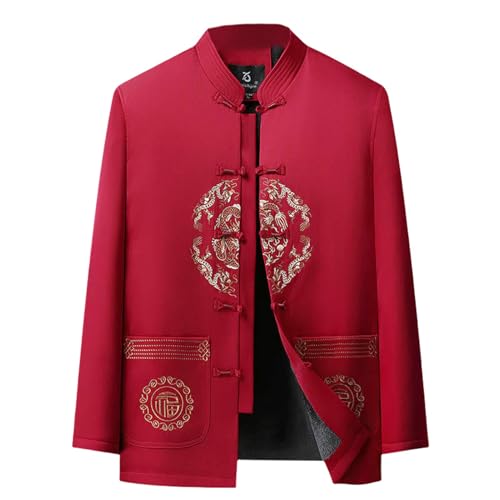 Manteau Hanfu homme chaud avec doublure polaire épaisse anti-froid