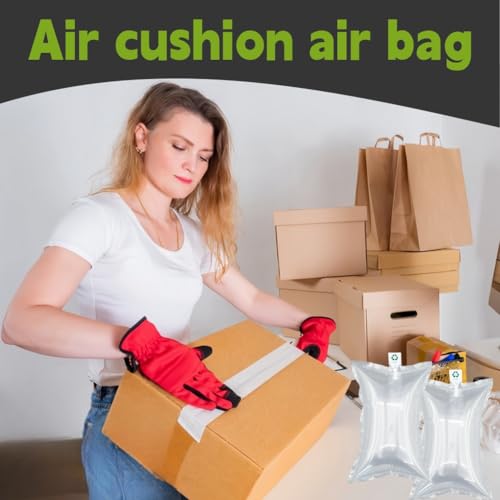 Luftpolsterkissen,200pcs Luftkissen mit Luftpumpe,Luftpolster,Luftpolsterkissen Luftkissen,Füllmaterial Paket,Lufttaschen Polstermaterial Luftpolster,für Transportverpackungen,Keine Öffnungsfülung