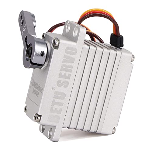 Betu 52Kg Brushless Servo, High Torque And Waterpoof Servo Made By Full Aluminum Case And Stainless Steel Gear, Steering Servo Compatible With 1/5，1/6, 1/8, 1/10 Rc Car/Robot/Boat/Airplane #TOP7