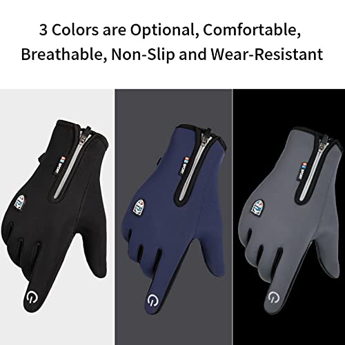 Luvas para Jogos TouchScreen,Luva de Inverno com zíper Luva TouchScreen - Luvas quentes para mensage