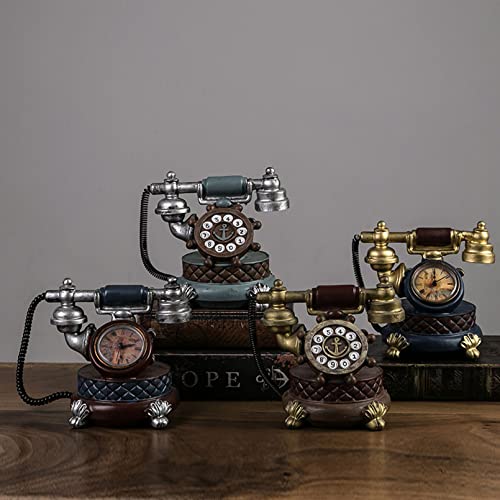 Téléphone fixe décoratif modèle à cadran antique pour bureau - 6