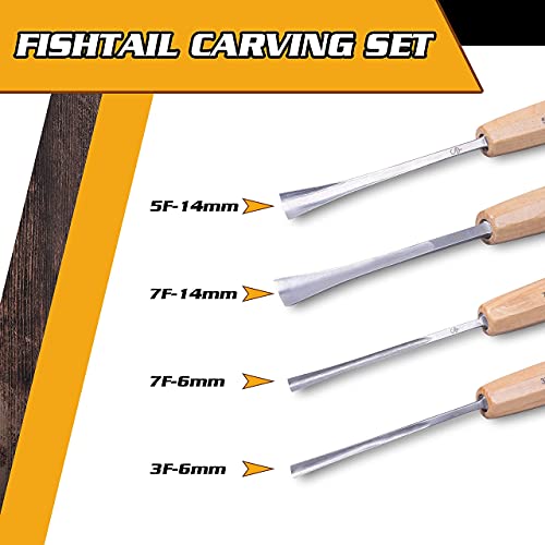 Schaaf Wood Carving Tools Complete Collection | The 12 Piece Foundation Set, 7 Piece Expansion Set, and 4 Piece Detail Set | 23 gouge Profiles Total