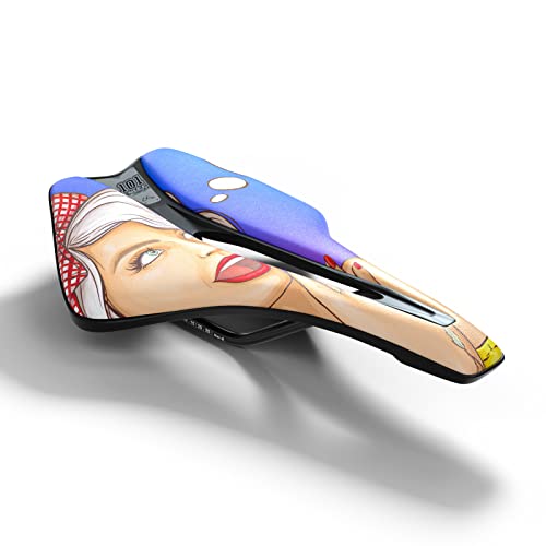 UNISTRENGH Comfortable Bike Saddle Mountain Bicycle Seat Profession Road MTB Folding Bike Accessories Seat Personalized Outdoor Or Indoor Cycling Cushion Pad (Type-B)