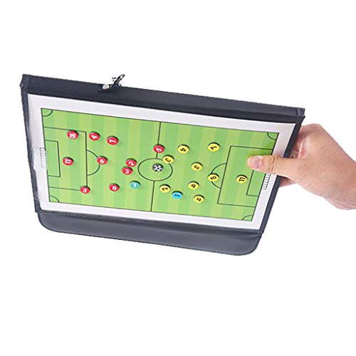 KOCOME Pranchas táticas de futebol portátil profissional, pasta de futebol com acessórios de treinam