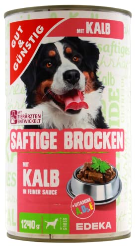 Edeka Saftige Brocken mit Kalb in feiner Sauce, 6er Pack (6 x 1,24 kg)