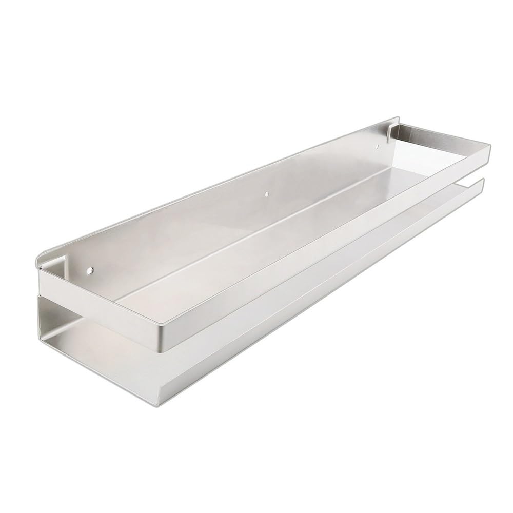 YUANCHUTOP Bathroom Shelf 304 Stainless Steel Shower Rack Corner Square Bath Wall Mounted Storage Organizer(50cm)