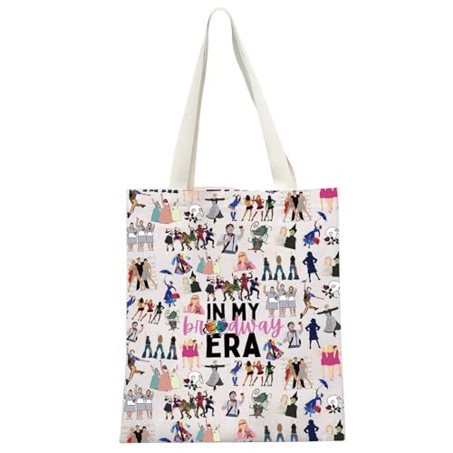 GJTIM Musical Gift Theatre Bag In My Musical Era Musical Theatre Gift Musical Zipper Pouch Makeup Bag (BWayEra Tote)