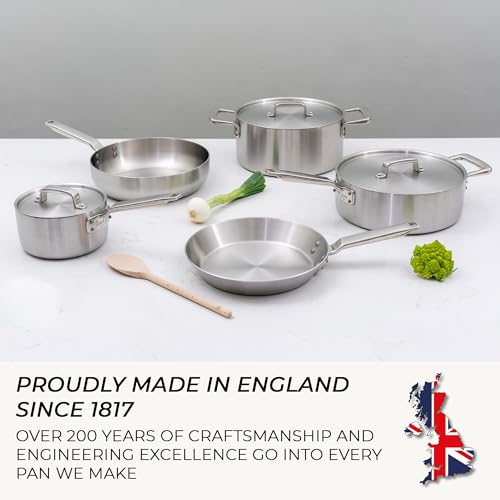 Samuel Groves 26cm Stainless Steel Frying Pan - Tri-Ply Fully Clad, PFAS-Free, Induction, Gas & Oven Safe - Professional Uncoated Skillet - Made in UK Since 1817 - Britain's Oldest Cookware Brand - Image 5