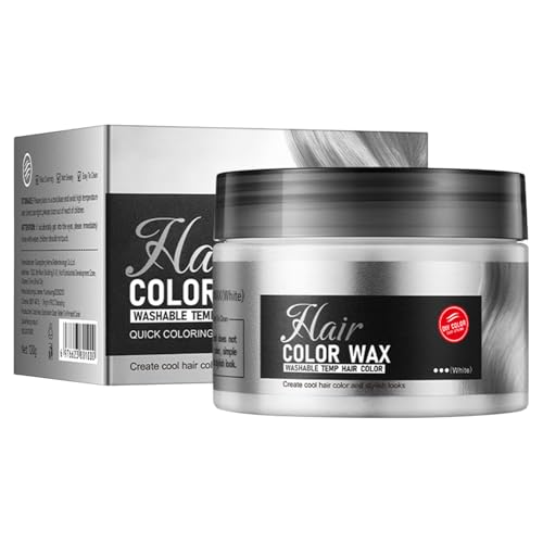Cera de peinado lavable 1 pieza color blanco tamaño único