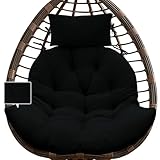 Bextile Hanging Chair Cushion，Thicken Egg Chair Cushion, Hanging Basket seat Cushion, with Headrest (A)