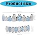 3. Rhinestone-Studded Stainless Steel Grillzs With Blue Zirconia 8-Tooth Design For Celebrations Body Jewelry For Weddings
