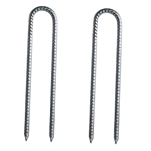 TOYANDONA 2Piezas Estacas de Forma Galvanizado Jardín y Camping Fijación Segura Fuertes