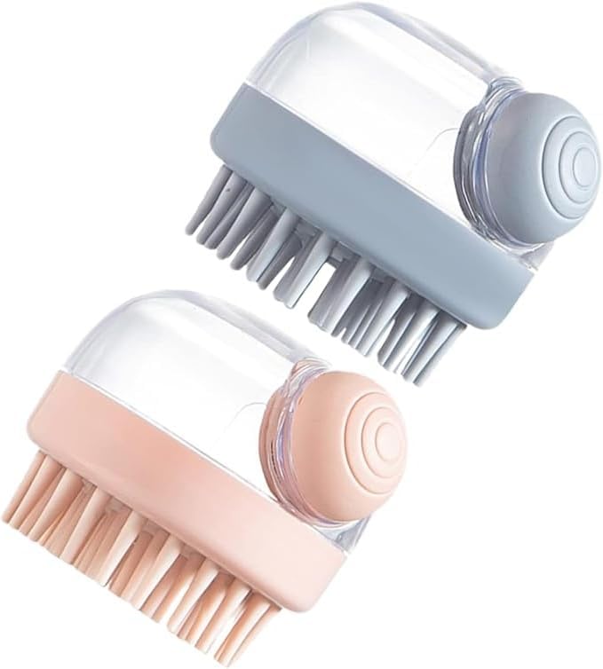 Ncry Scalp Massage Shampoo Brush Head Scalp Scrubber Shampoo Scalp Massager Head Massage Brush Silicone Body exfoliator Brush Bath Scrubber for Body Bathing Brush (shampoo brush 2 pcs)