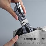 30Pcs Câblodistribution réutilisable, organisateur de câble en silicone réglable Petites attaches Zip pour recharger les cordons Earphone Fil d'ordinateur, Bureau de bureau Gestion des câbles Accessoires de voyage (Noir/Blanc)