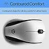 HP X3000 G3 Wireless Mouse Silver, up to 15-Month Battery,Scroll Wheel, Side Grips for Control, Travel-Friendly, Blue LED, Powerful 1600 DPI Optical Sensor, Win XP,8, 11 Compatible (683N9AA#ABL)