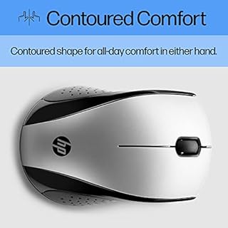 HP X3000 G3 Wireless Mouse Silver, up to 15-Month Battery,Scroll Wheel, Side Grips for Control, Travel-Friendly, Blue LED, Powerful 1600 DPI Optical Sensor, Win XP,8, 11 Compatible (683N9AA#ABL)