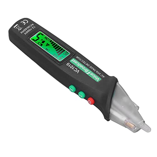 Haofy Detector de Voltaje sin Contacto, Bolígrafo Probador Eléctrico Portátil de Alta Precisión para Uso Doméstico con Alarma de Luz Sonora, Material ABS