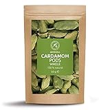Cardamomo Verde Entero - 50g - Vainas de Cardamomo de Guatemala Enteras - Hierbas y Especias - Cardamomo Grano - Vainas de Cardamomo con Cáscara - Semillas de Cardamomo - Té Chai con Especias