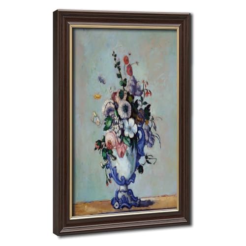 Toile de fleurs vase rococo Cezanne pour decoration de bureau chic