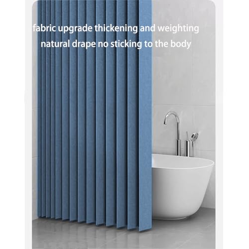 Ducha sin taladro Foldab azul de 100 x 180 cm ligera e impermeable para el baño de casa 3