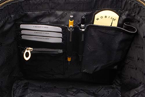 Sac à main cuir véritable femme grand format et sac porté épaule multipoche - 5