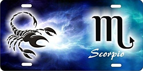 ATD Scorpio Personalized Novelty Front License Plate Astrology Zodiac Horoscope Sign Decorative Custom Car Tag