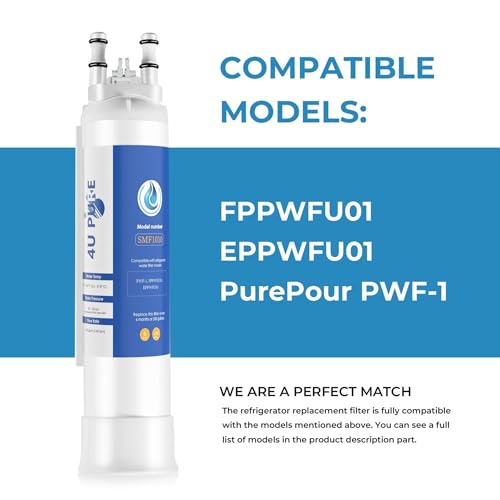 Image of FPPWFU01 Water Filter Replacement for Frigidaire FPPWFU01, 3 Pack | Compatible with EPPWFU01, PureAdvantage PWF-1, PurePour PWF-1 Water & Ice Filter