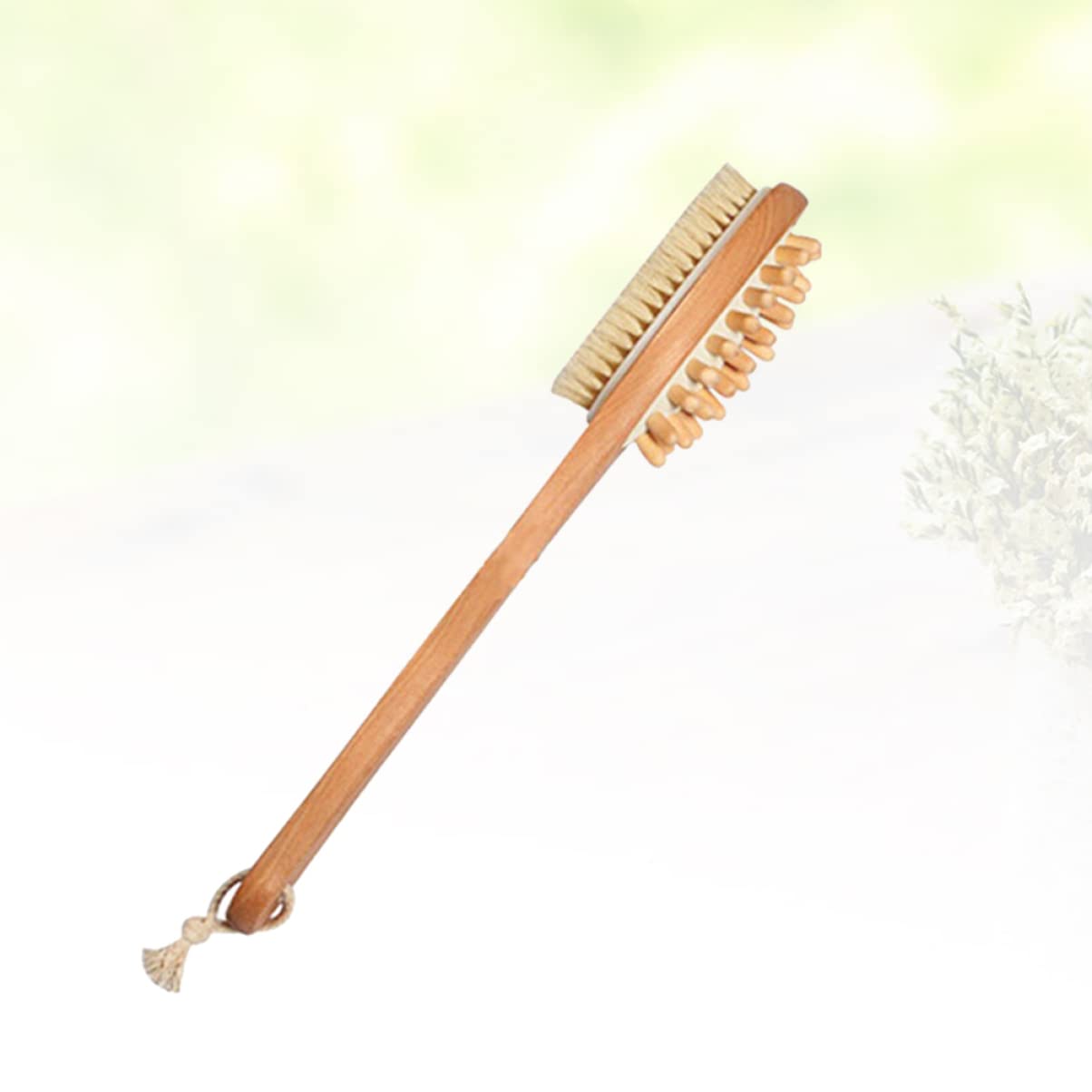 Healeved 2 Pezzi Spazzola per La Schiena con Manico in Legno Esfoliante per Il Corpo per Bagno E