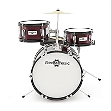 SMALL SIZE FOR YOUNG DRUMMERS - A real drum kit, scaled down in size. Great for children aged 5 to 10 years, it prevents overstretching so you can eliminate bad habits from the beginning. Children will feel more comfortable playing, and so progress f...