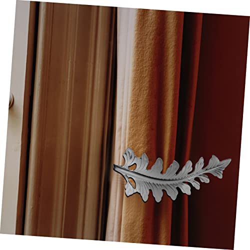 Decoración de cortinas gancho metálico duradero con silueta de hoja 7