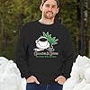 Tee Hunt Cannabis Coffee Sweatshirt Weed Brew 420 Morning Ritual Joint Java Wake Bake