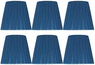 Heaveant Chandelier Lampshade, 6PCS Modern Cloth Light Shade Crystal Clip On Wall Lamp Cover Ceiling Pendant Light Cover Blue