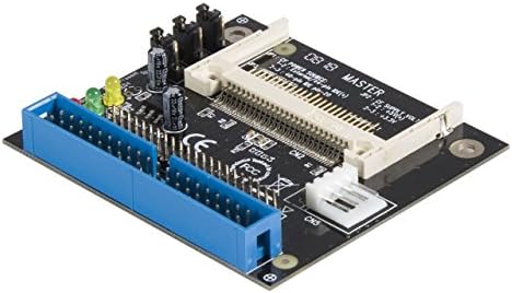 StarTech.com 40/44 Pin IDE to Compact Flash SSD Adapter - IDE to CF Card reader - CF to IDE Converter (IDE2CF),Black