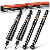 A-Premium Front and Rear Shocks Compatible with [RWD] Chevy Silverado 1500 (Classic) & GMC Sierra 1500 (Classic), 1999-2007, Extended/Standard Cab - 4x Replacement Suspension Shock Absorber Strut