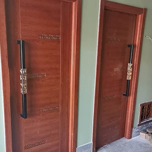 Conjunto de maçanetas de porta de madeira, puxador de porta de dois lados externos e internos, resis