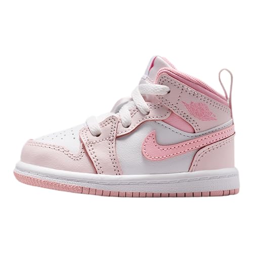 Jordan 1 Mid Baby/Toddler Shoes (Pearl Pink/White/Medium Soft Pink) Size 4